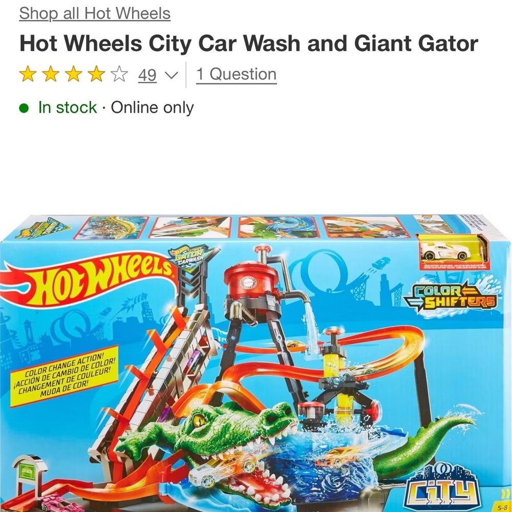 Hot Wheels Color Shifters Gator Attack Playset